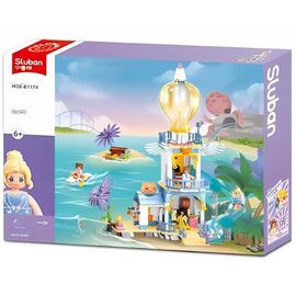 Конструктор от бренда Sluban “Замок с горкой”, 404 элемента