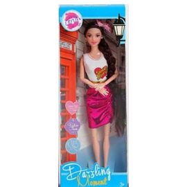 Кукла с длинной косой и фиолетовым бантом из серии Dazzling Moment