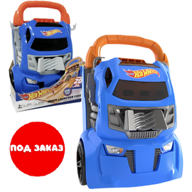 Портативный трек-контейнер с 4 параллельными дорожками Hot Wheels