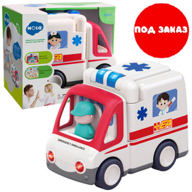 Машинка «Скорая помощь» со световыми и звуковыми эффектами от бренда Hola Toys