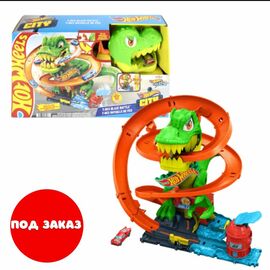 Игровой набор Hot Wheels City "Атака огненного Ти-Рекса"