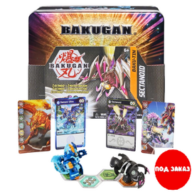 Набор Бакугана 2 в 1 в металлическом ящике Bakugan Tin