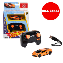 Hot Wheels Гоночный радиоуправляемый автомобиль 1:64 Lamborghini Revuelto