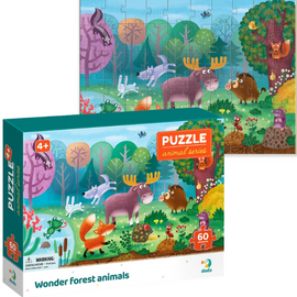 Пазл "Чудо звери в лесу", серия Животные от бренда Dodo, 60 элементов
