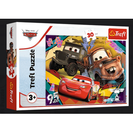 Пазл "Машины на скорости" от бренда Trefl, 30 элементов