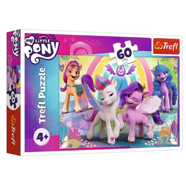 Пазл "Милые маленькие пони" от бренда Trefl, 60 элементов