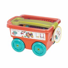 Набор "Тележка с конструктором" от бренда battat, 54 детали