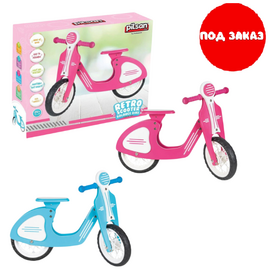 Ретро-велосипед без педалей, с EVA колесами, синий/розовый от бренда Pilsan