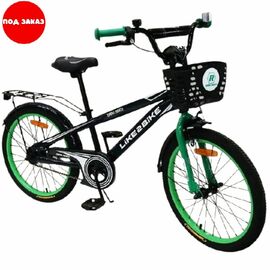 Детский двухколесный велосипед 20", зеленый