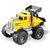 1:16 Инерционная машина "Мини Монстр Трак" от бренда Wenyi, со светом и звуком, желтый