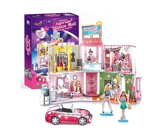 3D пазл “Модный торговый центр для Супер звезд» от бренда CubicFun, 157 элементов