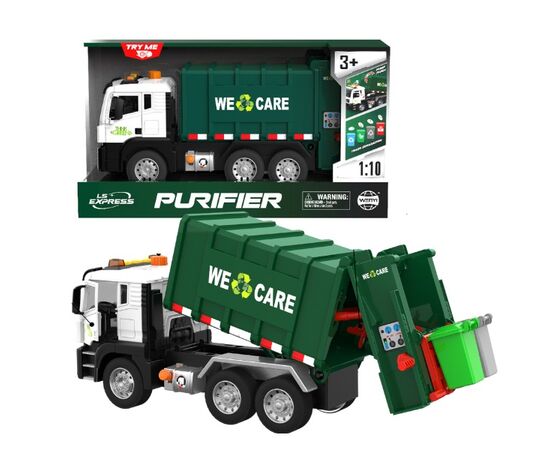 1:10 Инерционная машина "Мусоровоз" от бренда Wenyi, со светом и звуком