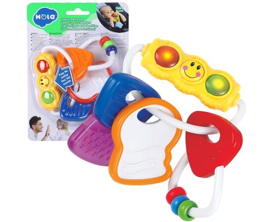 Погремушка прорезыватель «Ключики» со светом от бренда Hola Toys