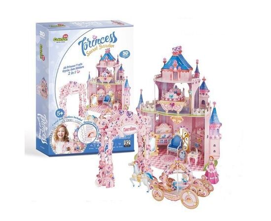 3D пазл “Секретный сад принцессы» от бренда CubicFun, 92 элемента