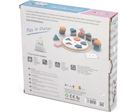 Деревянная игра-сортер «Фигуры» от бренда PolarB