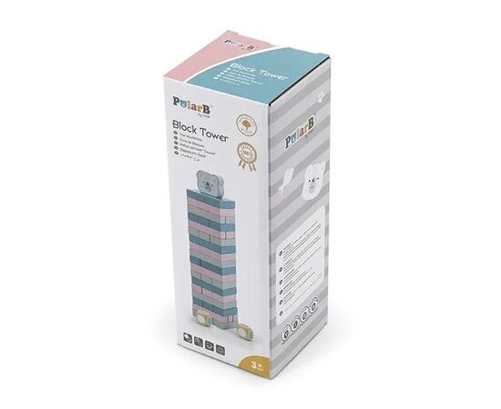 Деревянная настольная игра «Дженга» от бренда PolarB, 56 деталей