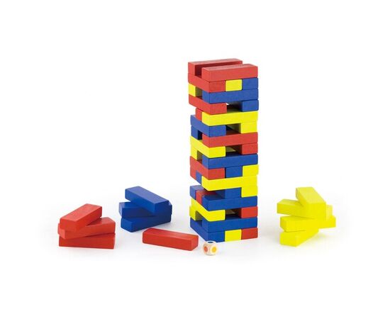 Деревянная настольная игра «Цветная дженга» от бренда Viga Toys, 44 детали Деревянная настольная игра «Цветная дженга» от бренда Viga Toys, 44 детали