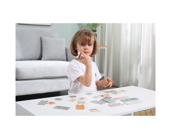 Деревянный пазл «Числа и зверята» от бренда PolarB, 20 деталей