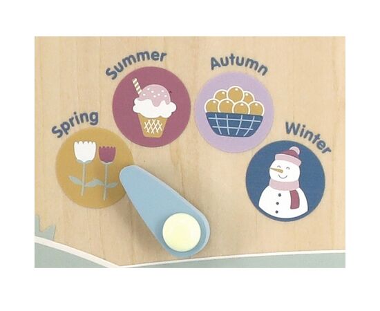 Деревянный календарь с часами (на английском языке) от бренда PolarB