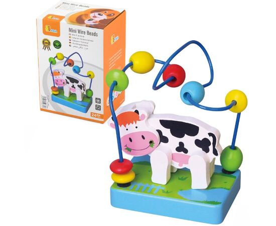 Деревянный пальчиковый лабиринт «Коровка» от бренда Viga Toys