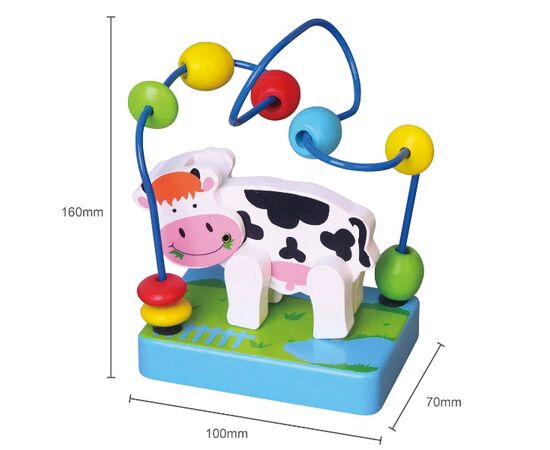 Деревянный пальчиковый лабиринт «Коровка» от бренда Viga Toys
