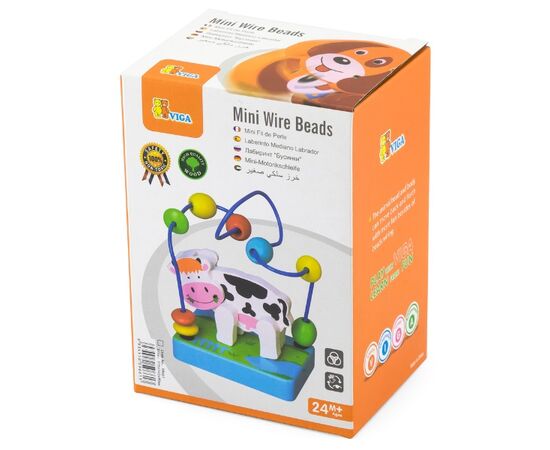 Деревянный пальчиковый лабиринт «Коровка» от бренда Viga Toys