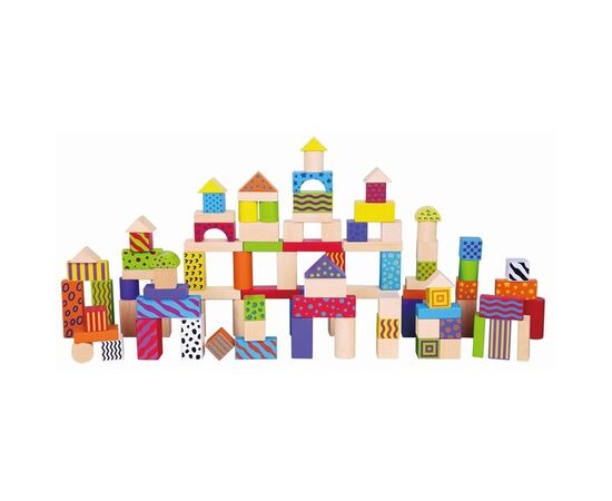 Яркий деревянный конструктор от бренда Viga Toys, 100 деталей