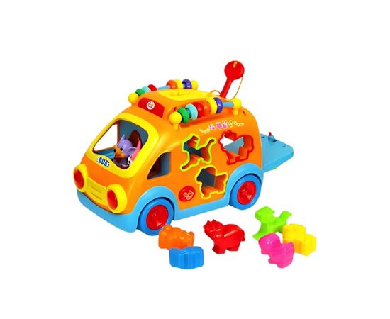 Игрушка сортер «Весёлый автобус» со светом и звуком от бренда Hola Toys