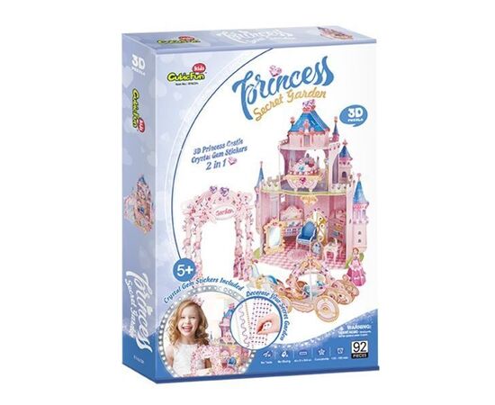 3D пазл “Секретный сад принцессы» от бренда CubicFun, 92 элемента