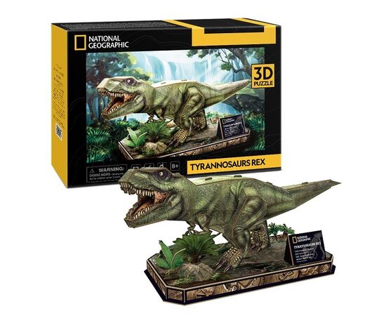3D пазл “Тиранозавр Рекс” от бренда CubicFun, 52 элемента 3D пазл “Тиранозавр Рекс” от бренда CubicFun, 52 элемента