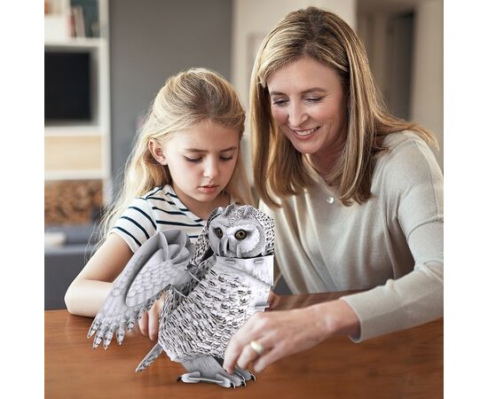 3D пазл “Снежная Сова” от бренда CubicFun, 32 элемента