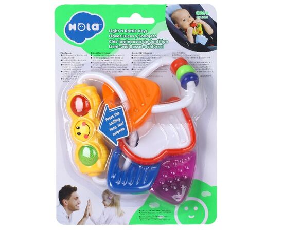 Погремушка прорезыватель «Ключики» со светом от бренда Hola Toys