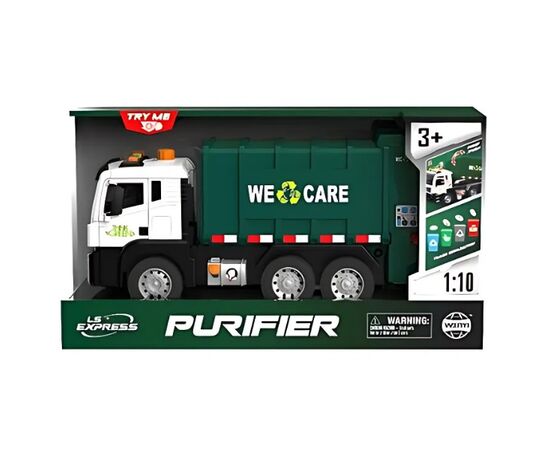 1:10 Инерционная машина "Мусоровоз" от бренда Wenyi, со светом и звуком