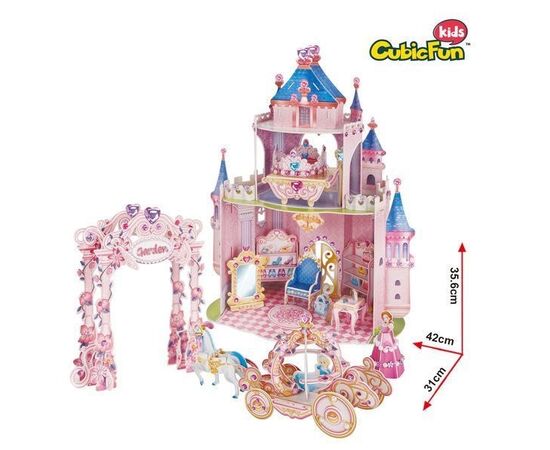 3D пазл “Секретный сад принцессы» от бренда CubicFun, 92 элемента
