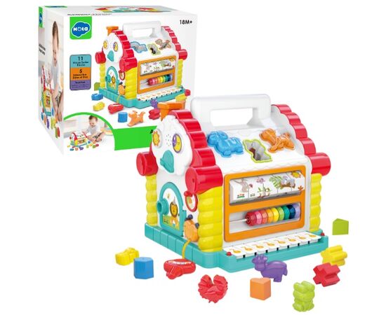 Интерактивный сортер «Весёлый домик» со звуками от бренда Hola Toys Интерактивный сортер «Весёлый домик» со звуками от бренда Hola Toys