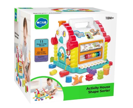 Интерактивный сортер «Весёлый домик» со звуками от бренда Hola Toys Интерактивный сортер «Весёлый домик» со звуками от бренда Hola Toys