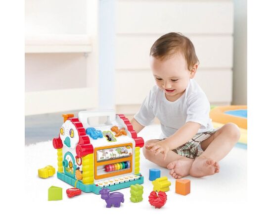 Интерактивный сортер «Весёлый домик» со звуками от бренда Hola Toys Интерактивный сортер «Весёлый домик» со звуками от бренда Hola Toys