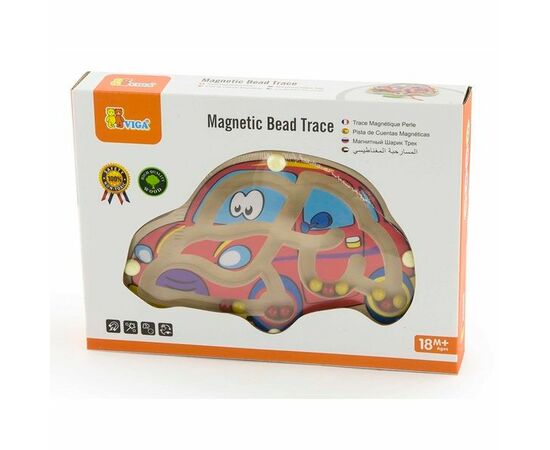 Магнитный деревянный лабиринт «Машинка» от бренда Viga Toys