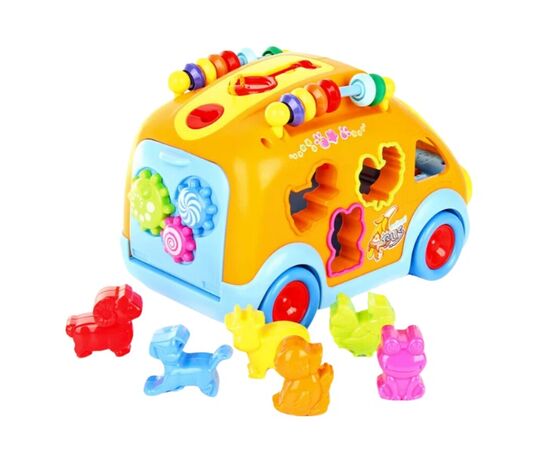 Игрушка сортер «Весёлый автобус» со светом и звуком от бренда Hola Toys