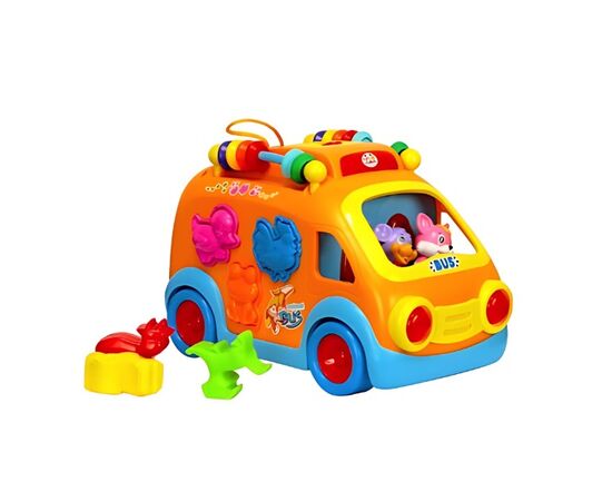 Игрушка сортер «Весёлый автобус» со светом и звуком от бренда Hola Toys