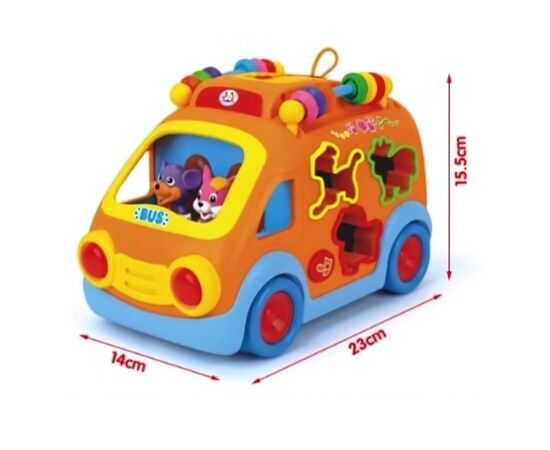 Игрушка сортер «Весёлый автобус» со светом и звуком от бренда Hola Toys