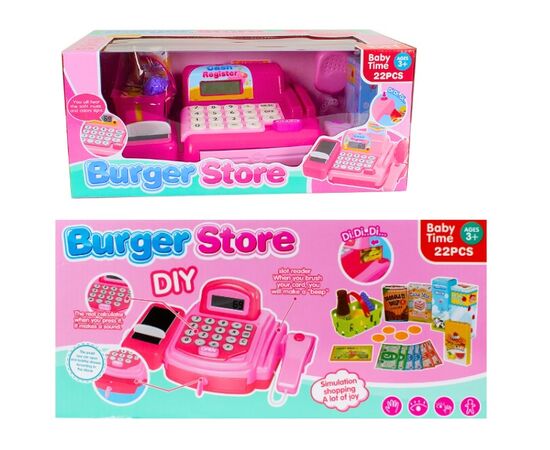 Кассовый аппарат "Бургерный магазин", со звуковыми и световыми эффектами