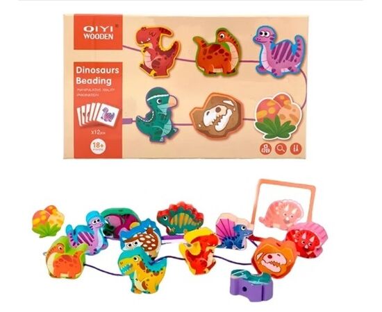 Деревянная игра-шнуровка «Динозавры » от бренда Metr+ Деревянная игра-шнуровка «Динозавры » от бренда Metr+