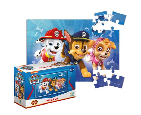 Пазл-мини от бренда Dodo «Маршалл, Гонщик и Скай», серия Щенячий патруль, 35 элементов