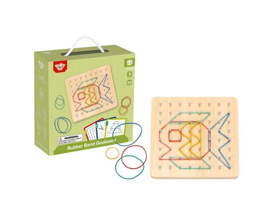 Творческий набор "Геоборд  с резинками" от бренда Tooky Toy
