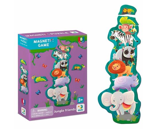 Магнитная игра от бренда Dodo "Друзья из джунглей", 8 элементов