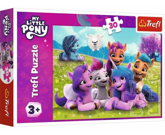 Пазл от бренда Trefl "Дружелюбные пони", 30 элементов