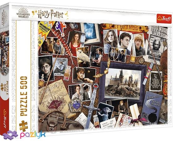 Пазл от бренда Trefl "Памятка из Хогвартса" серия Гарри Поттер, 500 элементов