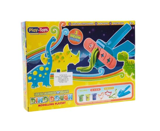 Игровой набор для лепки от бренда Play-Toys "Неоновые динозавры" Игровой набор для лепки от бренда Play-Toys "Неоновые динозавры"
