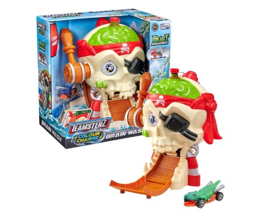 Игровой набор «Трасса с черепом и машинкой, меняющей цвет» от бренда Teamsterz Игровой набор «Трасса с черепом и машинкой, меняющей цвет» от бренда Teamsterz